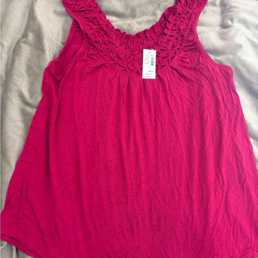 Maurices Fuchsia Textured Tank Top